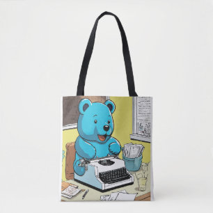 Title: The Giant Blue Gummy Bear's Letter  Join ou Tote Bag