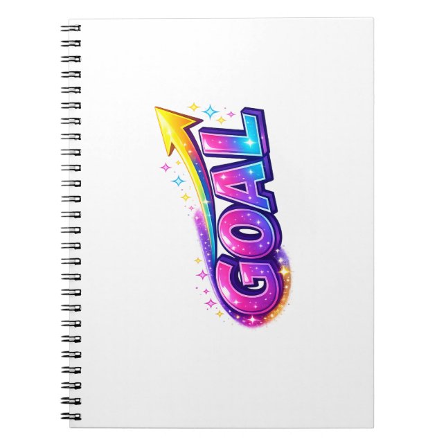 Title Vibrant GOAL Spiral Photo Notebook (Front)