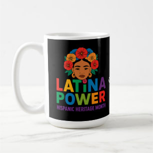 Title: Women Latina Power Flowers Hispanic Month Coffee Mug