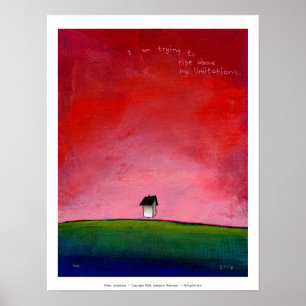 Titled: Ambitious ~ Beautiful floating house Poster