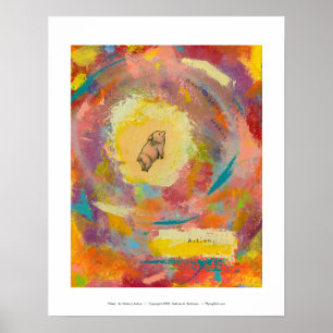 Titled: (In Motion) Action - flying pot belly pig Poster