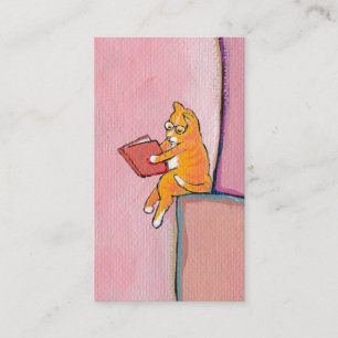 Titled: Marmalade Prefers Solitude - fun cat art Business Card