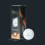 Titleist Pro V1 Golf Balls-Custom Name Golf Balls<br><div class="desc">Custom name sample is shown with a golf clubs print,  shown is the Titleist Pro V1 Golf Balls.
Three Pack
Customise these balls and change the sample name to yours.</div>
