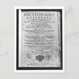Titlepage 'Dictionnaire Universel' by Postcard