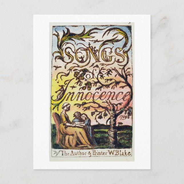 Titlepage from 'Songs of Innocence and of Experien Postcard (Front)