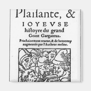 Titlepage of 'Gargantua' by Francois Rabelais Magnet