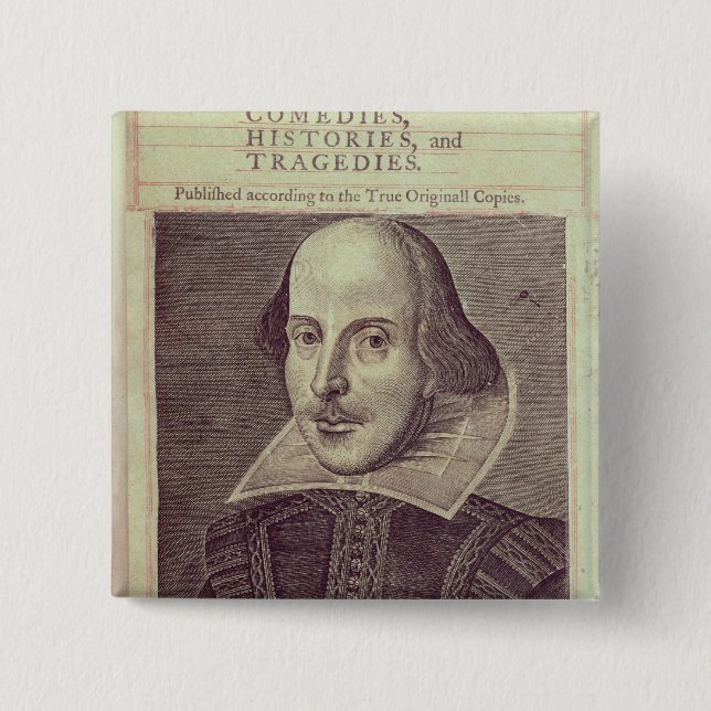 Titlepage of 'Mr. William Shakespeares 15 Cm Square Badge (Front)