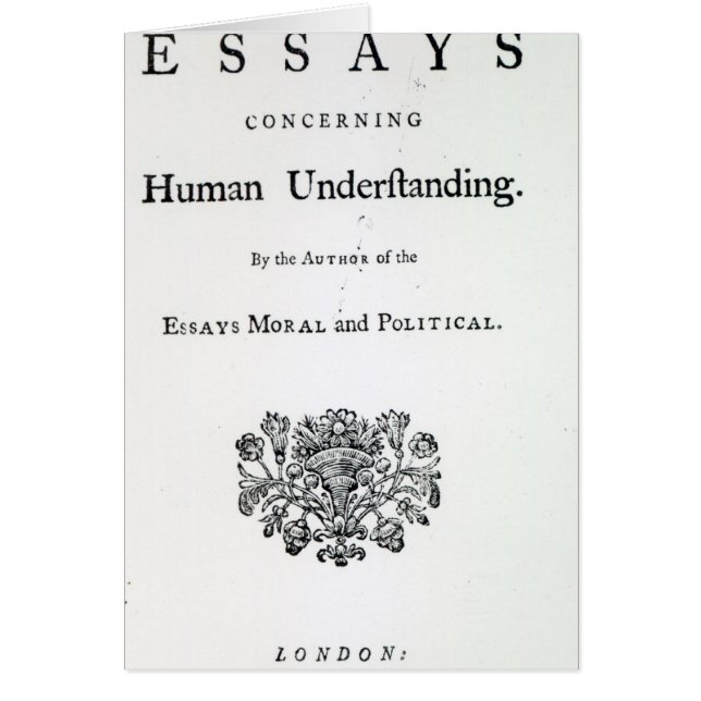 Titlepage of 'Philosophical Essays (Front)
