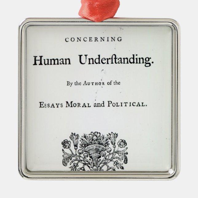Titlepage of 'Philosophical Essays Metal Tree Decoration (Front)