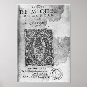 Titlepage of the first edition of 'Essais' Poster