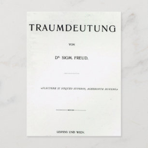 Titlepage to Die Traumdeutung by Sigmund Freud Postcard
