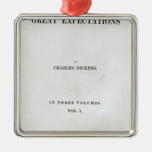 Titlepage to Great Expectations by Charles Metal Tree Decoration