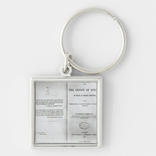 Titlepage to 'On the Origin of Species' Key Ring (Front)