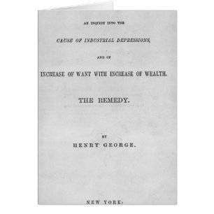 Titlepage to 'Progress and Poverty'