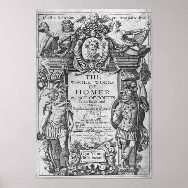 Titlepage to 'The Whole Works of Homer' Poster (Front)