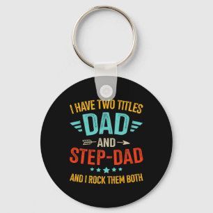 Titles Step Bonus Dad Fathers Day Birthday Christm Key Ring
