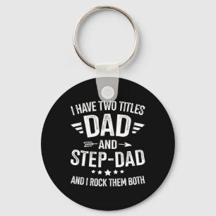 Titles Step Dad Bonus Dad Fathers Day Birthday Chr Key Ring