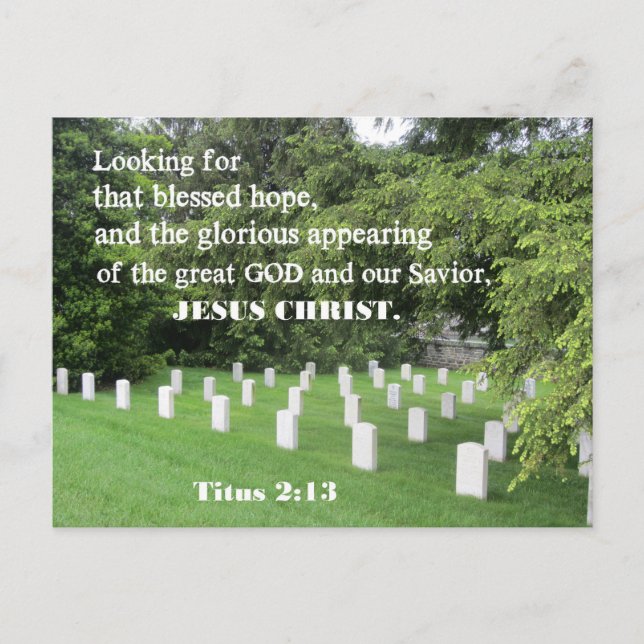 Titus 2:13 Looking for that blessed hope Postcard (Front)