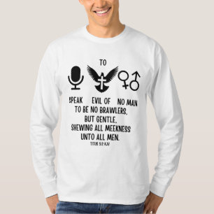 Titus 3:2 KJV Bible Verse Quote Men's Long Sleeve  T-Shirt