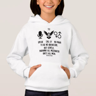 Titus 3:2 KJV Bible Verse Scripture Quote Girl's