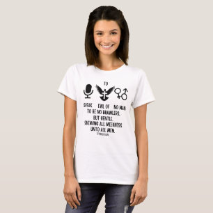 Titus 3:2 KJV Bible Verse Scripture Quote Women's T-Shirt