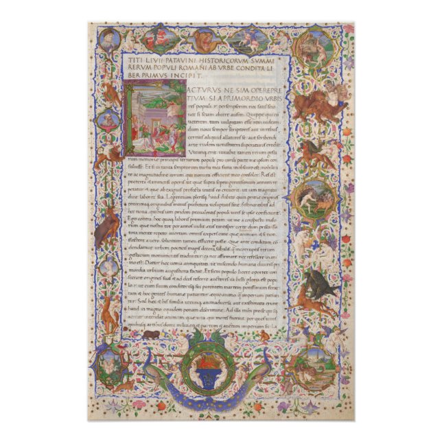 Titus Livius History of Rome Mediaeval Manuscript Poster (Front)