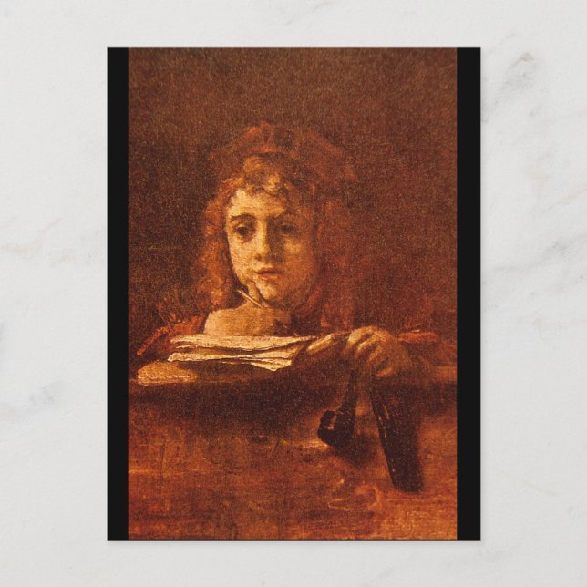 Titus Writing', Rembrandt_Dutch Masters Postcard (Front)