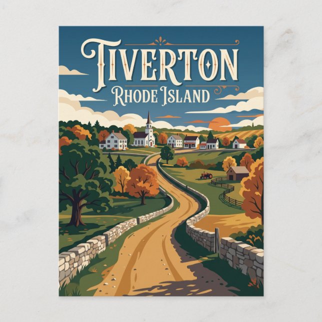 Tiverton Four Corners Rhode Island Postcard (Front)