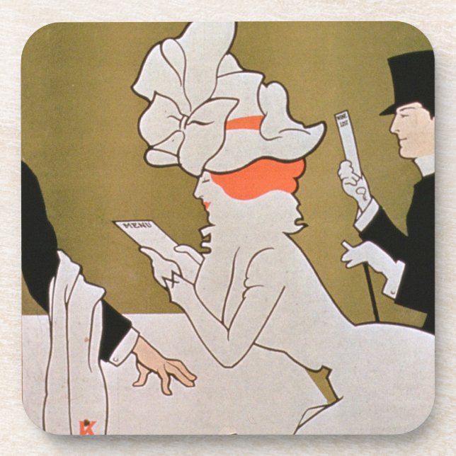 'Tivoli Restaurant, Strand', London (colour litho) Coaster (Front)