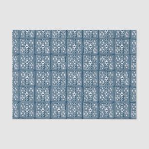 Tivoli Tile Blue White Pattern Tissue Paper