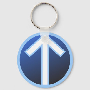 Tiwaz Teiwaz Tyr Warrior Rune Key Ring