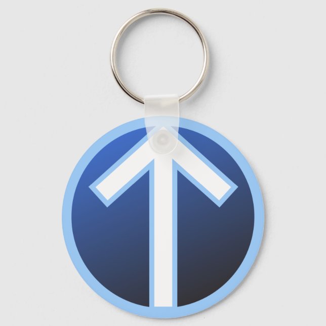 Tiwaz Teiwaz Tyr Warrior Rune Key Ring (Front)