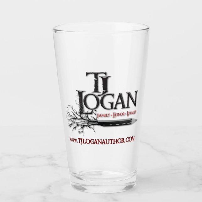 TJ Logan Logo 16 oz. Glass (Front)