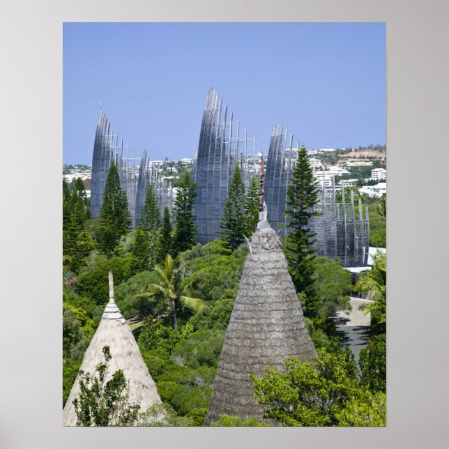 Tjibaou Cultural Centre, Noumea, New Caledonia Poster (Front)