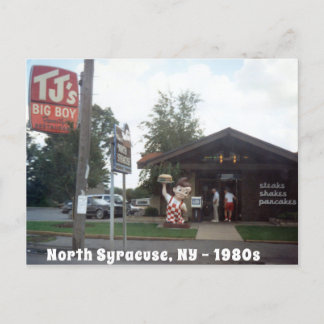 TJ's Big Boy North Syracuse 1980s Postcard