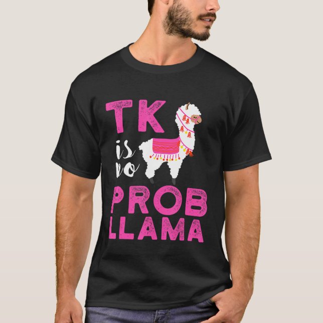 TK Transitional Kindergarten  Llama No Prob Llama T-Shirt (Front)