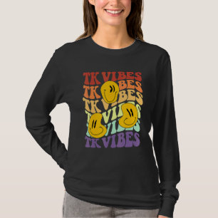 Tk vibes crew retro smile face Back To School kind T-Shirt