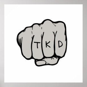 TKD Taekwondo Fist Poster