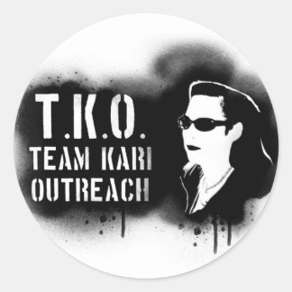 TKO - Black Stencil Classic Round Sticker