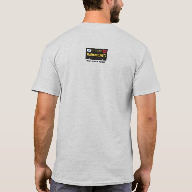 Tlamachtijketl License Plate Shirt (Customisable) (Back)