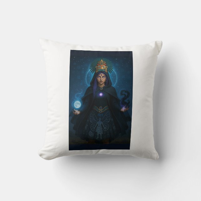 Tlazolteotl Goddess Dual-Sided Home Decor Cushion (Front)