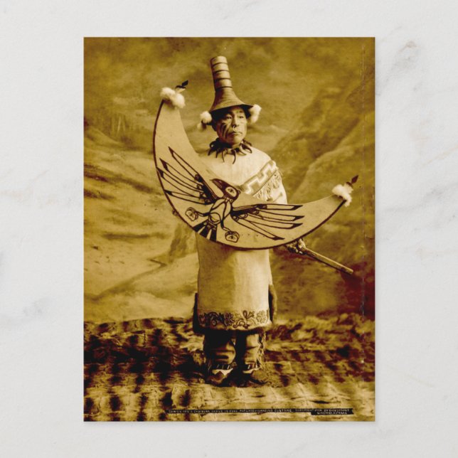 Tlingit Indian Skagway Alaska Vintage Postcard (Front)
