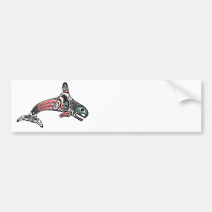 Tlingit Killer Whale & Eagle Bumper Sticker