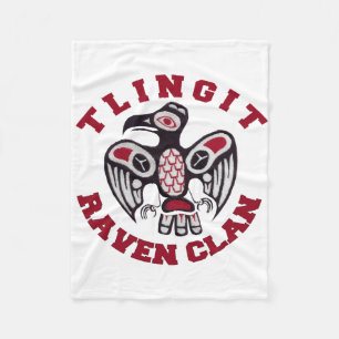 Tlingit Raven Clan Fleece Blanket