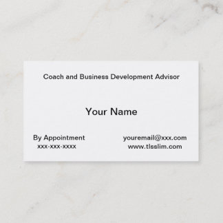 TLS Coach and Distributor business card