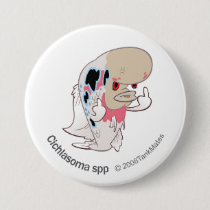 TM-10-Cichlasoma spp 7.5 Cm Round Badge