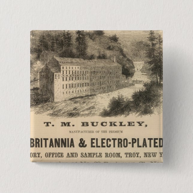 TM Buckley 15 Cm Square Badge (Front)