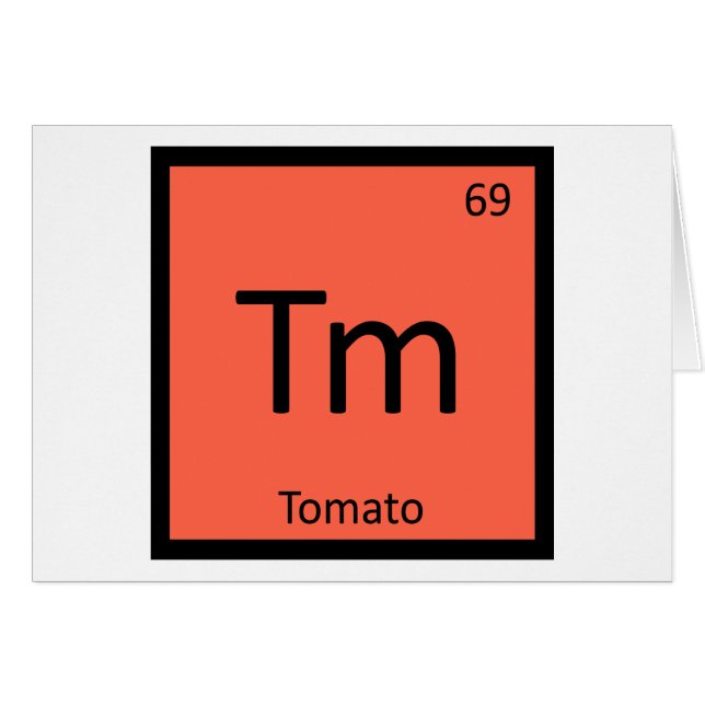 Tm - Tomato Fruit Chemistry Periodic Table Symbol (Front Horizontal)