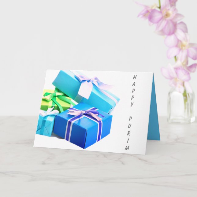 TMH COLLECTION - Gifts Design Purim Holy Day Card (Orchid)