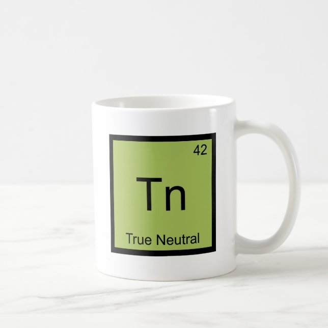 Tn - True Neutral Funny Chemistry Element Symbol T Coffee Mug (Right)